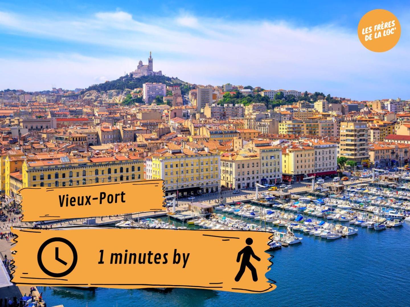 Les Princes Du Vieux Port - Central & Climatisation - Les Freres De La Loc' Marseille Ngoại thất bức ảnh